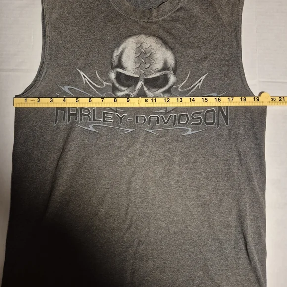 Harley-Davidson Charcoal Skull Graphic Sleeveless Tank - Picture 8 of 8